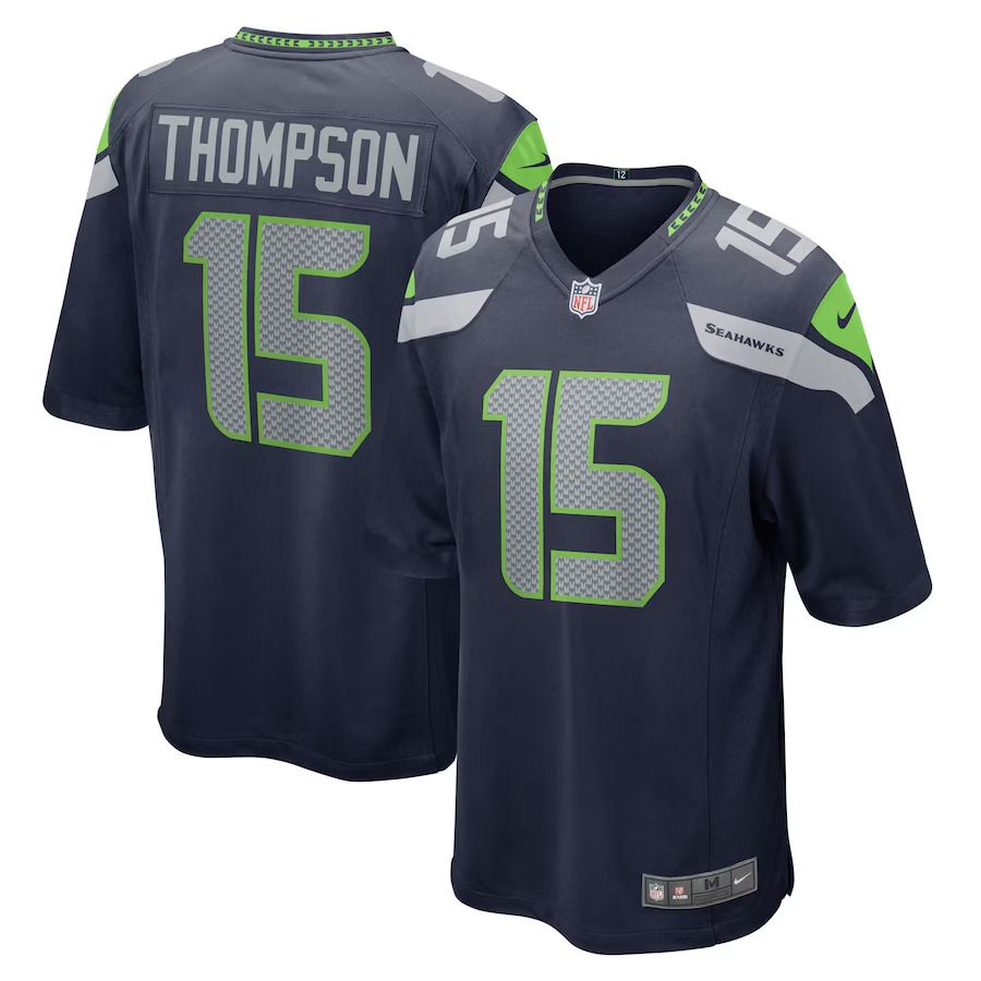 Men Seattle Seahawks 15 Cody Thompson Nike College Navy Home Game Player NFL Jersey